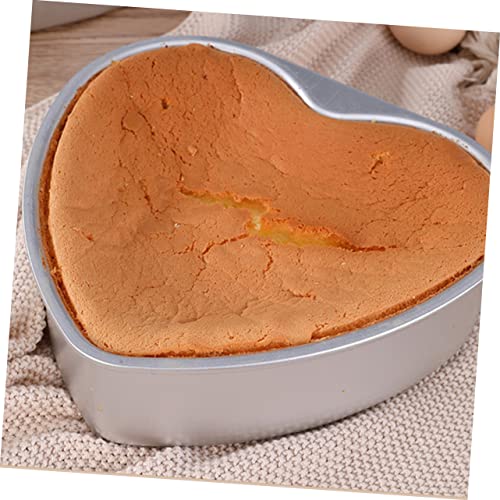 Abaodam Heart Cake Mold Cheesecake Mini Heart Cake Pan Brownie Bread Baking Pan Non Stick Baking Pan Mini Muffins Egg Tart Molds Oven Baking Plate Baking Pan for Kitchen Cake Tin Silver