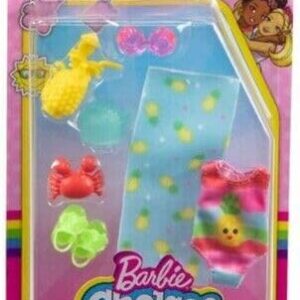 Barbie Chelsea Beach and Tea Party Accessory Fashion Pack Bundle (Pack of 2)