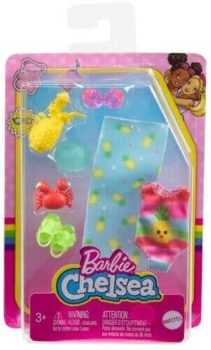 Barbie Chelsea Beach and Tea Party Accessory Fashion Pack Bundle (Pack of 2)
