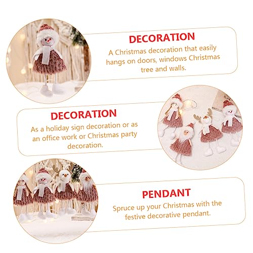 VOSAREA Christmas Doll Pendant Christmas Decor Mini Dolls Miniture Decoration Figurine Xmas Holiday Tree Ornaments Santaur Ornament Felt Christmas Plush Ornament Christmas Tree Pendant