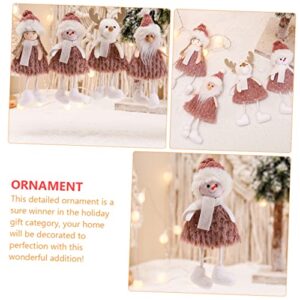 VOSAREA Christmas Doll Pendant Christmas Decor Mini Dolls Miniture Decoration Figurine Xmas Holiday Tree Ornaments Santaur Ornament Felt Christmas Plush Ornament Christmas Tree Pendant