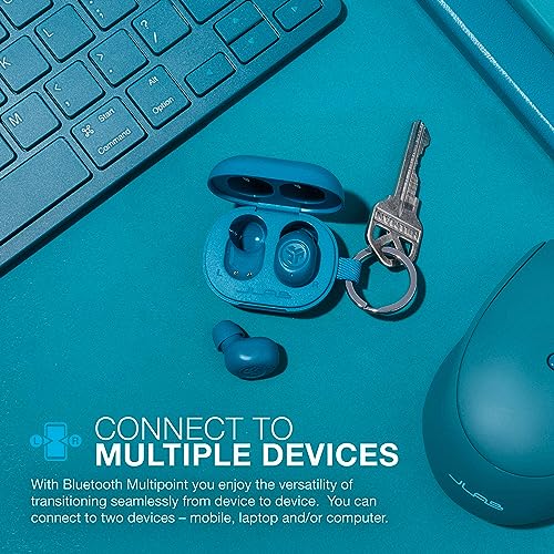 JLab JBuds Mini True Wireless Bluetooth Earbuds + Charging Case, Teal, IP55 Sweat and Dust Proof, Bluetooth Multipoint, Be Aware Audio, 3 EQ Sound Settings, Crystal Clear Calls