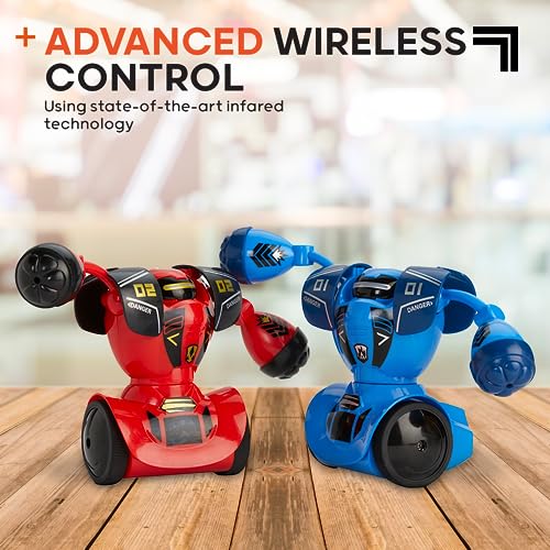 Sharper Image® Robot Combat Set, 2-Player Remote Control RC Battle Robots for Kids & Family, LED Lights & Sound Effects, Wireless Infrared Technology, Fun Electronic Fighting Game