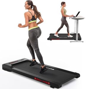 actwind walking pad under desk treadmill, portable walking treadmills for home, 2.25hp electric treadmill walking jogging machine with remote control, 265 lbs weight capacity led display