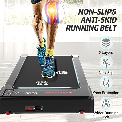 ACTWIND Walking Pad Under Desk Treadmill, Portable Walking Treadmills for Home, 2.25HP Electric Treadmill Walking Jogging Machine with Remote Control, 265 lbs Weight Capacity LED Display