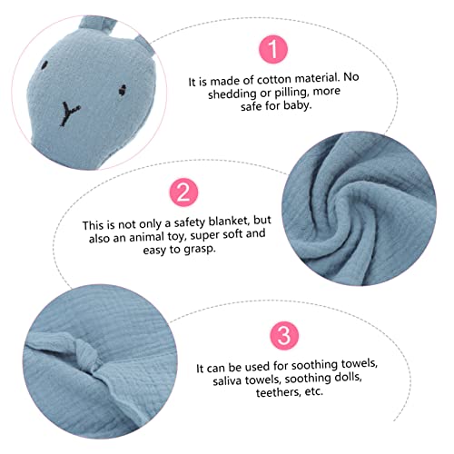 Plushes Pure Cotton Soothing Towel Baby Newborn Security Blankets for Cotton Baby Blankets Kids Blanket Cotton Blanket Muslin Animal Blanket Blue Baby Cotton Blanket Rabbit