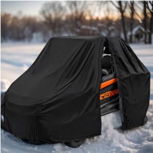 yonqifon 2 seater utv cover with zipper utv covers waterproof outdoor heavy duty all weather easy install compatible with polaris ranger yamaha wolverine can-am honda kawasaki teryx cfmoto zforce
