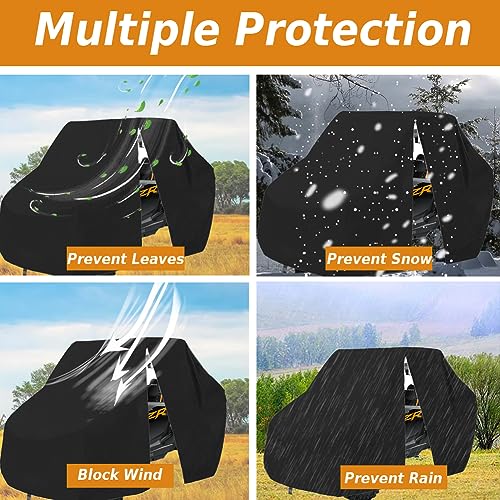 YONQIFON 2 Seater UTV Cover with Zipper UTV Covers Waterproof Outdoor Heavy Duty All Weather Easy Install Compatible With Polaris Ranger Yamaha Wolverine Can-Am Honda Kawasaki Teryx CFMOTO Zforce