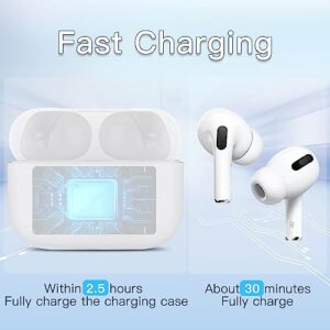 OLEBAND Replacement Charging Case Comppatible for Airpods Pro & Pro 2 Case,Easy to Pair Air pods Pro Earbuds with Pairing Button,Support Both Wired and Wireless Charging,for iPods Pro Charging case