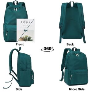 School Backpack for Teen Girls Women Laptop Backpack College Bookbags Middle School Travel Work Commuter Back Pack(Dark green)