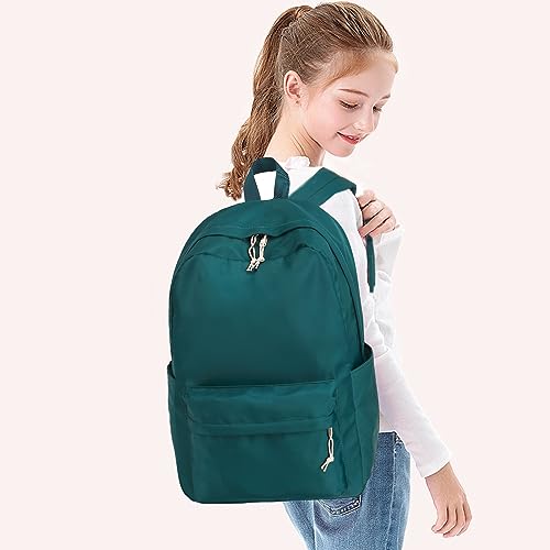 School Backpack for Teen Girls Women Laptop Backpack College Bookbags Middle School Travel Work Commuter Back Pack(Dark green)