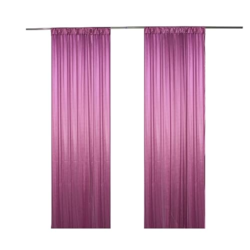 SweetEasy 2packs 5ftx10ft Photography Backdrop Drapes Curtains Wedding Backdrop for Baby Shower Birthday Home Party Event Festival Restaurant Reception Arch Decoration (Deep Ruby)