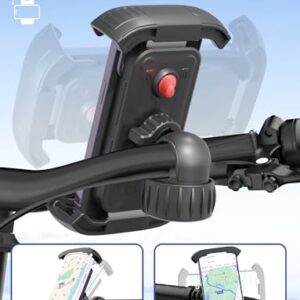 COICER Bike Phone Holder, Motorcycle Phone Mount Motorcycle Handlebar Cell Phone Clamp, Scooter Phone Clip for iPhone 14 Plus/Pro Max, 13 Pro Max, S9, S10 and More 4.7" - 6.8" Smartphones