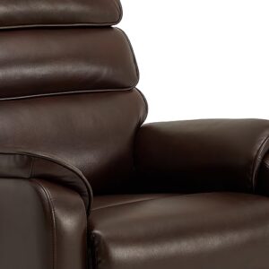 Irene House 9188 Lay Flat Lift Recliner Chair Heat Massage Dual Motor Infinite Position Up to 300 LBS Electric Power Lift Recliners, Medium(Brown Faux Leather)