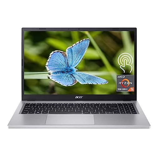 Acer 2023 Newest Aspire 3 Laptop, 15.6 Inch FHD Touchscreen Display, AMD Ryzen 5 7520U Processor, 16GB DDR5 RAM, 512GB SSD, AMD Radeon Graphics, Bluetooth, WiFi 6, Windows 11 Home, Silver