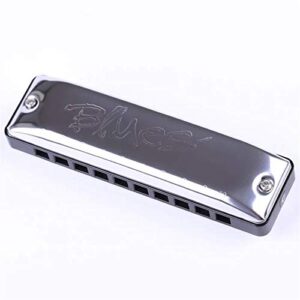 waazvxs diatonic harmonica 10 holes 20 note blues harp key c abs comb brass reeds musical instruments (color : key a)