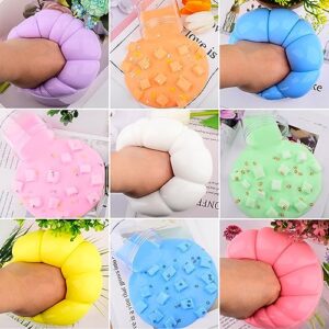 7 Packs Jelly Crunchy Slime Kit,Butter Slime Non Sticky,Super Soft Sludge Toy,Birthday Gifts for Kids,DIY Premade Crystal Glue Boba Slimes Party Favor for Girls & Boys