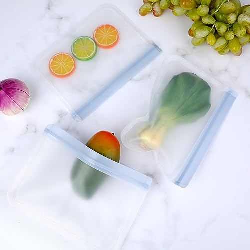 COMNICO Reusable Sandwich Bags 3 Pcs Thick Leakproof Freezer Silicone Bag Storage Lunch Bags Home Food Organization Containers for Marinate Meats Veggies Sandwich