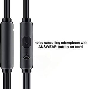kolodosa 2 Pack Wired Earbuds - Metal Corded Earphones with Microphone Headphones Ear mic Buds Driver bass high Phone Android Quality Earbud Headphone Earphone Phones Best audifonos Volume