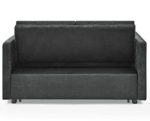 ERYE Modern Convertible Futon Sleeper Sofa with Pull Out Couch Bed, Functional Tufted Loveseat & Daybed for Home Office Apartment Studio Small Space Living Room