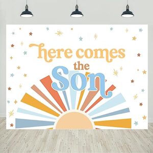 sunshine baby shower backdrop for boys boho here comes the son baby shower party decorations boy sonshine shower decor banner photobooth supplies 5x3ft