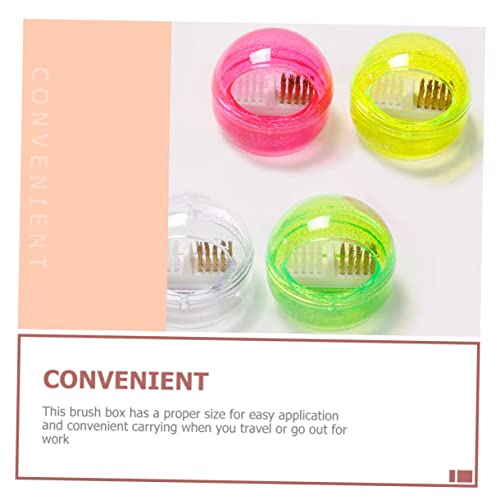 Beaupretty 3 Sets Grinding Head Cleaning Box Para Uñas Acrilicas Nail Set Tool Brush Cleaner Detachable Nail Bit Brush Cleaning Case Box Nail Drill Cleaning Brush Drill Bit Brushes