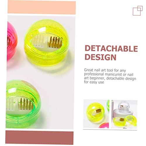 Beaupretty 3 Sets Grinding Head Cleaning Box Para Uñas Acrilicas Nail Set Tool Brush Cleaner Detachable Nail Bit Brush Cleaning Case Box Nail Drill Cleaning Brush Drill Bit Brushes