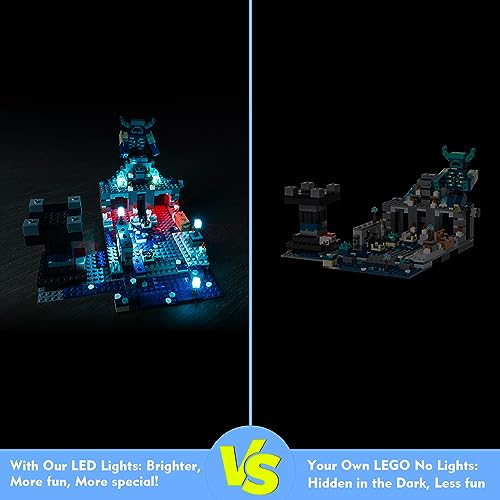 LocoLee LED Light Kit for LEGO Minecraft The Deep Dark Battle 21246, DIY Lighting Set Accessories Compatible with LEGO The Deep Dark Battle for Fans, Creative Decor Lego Light (Lights Only, No Models)