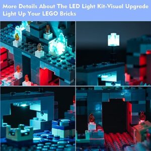 LocoLee LED Light Kit for LEGO Minecraft The Deep Dark Battle 21246, DIY Lighting Set Accessories Compatible with LEGO The Deep Dark Battle for Fans, Creative Decor Lego Light (Lights Only, No Models)