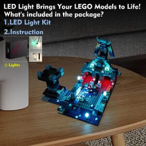 LocoLee LED Light Kit for LEGO Minecraft The Deep Dark Battle 21246, DIY Lighting Set Accessories Compatible with LEGO The Deep Dark Battle for Fans, Creative Decor Lego Light (Lights Only, No Models)