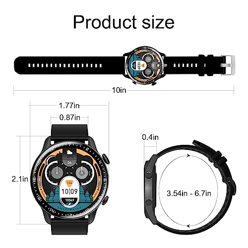 LogHog Smart Watches for Women Men Android iPhone Round 1.43HD AMOLED Display Bluetooth Modern Activity Calorie Fitness Tracker Blood Pressure Heart Rate Monitor Waterproof