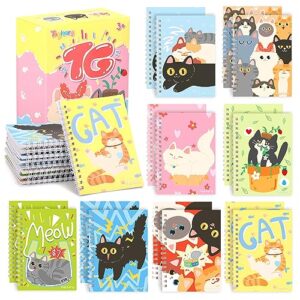 tagitary mini notepads cat style journal notebooks,5.7x4 inch cat themed party favors,16 pcs small pocket notebooks,fun school classroom prizes goodie bag stuffers,birthday party supplies for kids