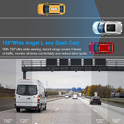 Dash Cam 720P Full HD, On-Dashboard Camera Video Recorder Dashcam for Cars with 3" LCD Display, Night Vision, WDR, Motion Detection, Parking Mode, 120° Wide Angle