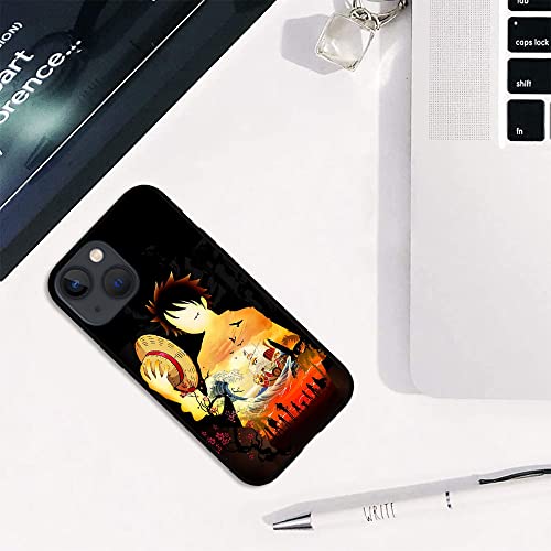 Fnrmom Anime Phone Case Compatible with iPhone 13 Mini, Straw Hat Boy Anime Pattern Design for iPhone 13 Mini Cases for Teens Men Boys Girls Shock Protective Cover Case for 5.4 inch iPhone 13 Mini