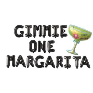 gimme one margarita balloon banner for margarita birthday party 21st 25th 30th birthday party fiesta party decorations