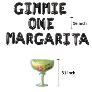 Gimme One Margarita Balloon Banner for Margarita Birthday Party 21st 25th 30th Birthday Party Fiesta Party Decorations