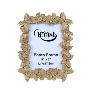 5x7 antique picture frame gold butterfly 5 x 7 vintage photo frames for tabletop display and wall mount vertical horizontal