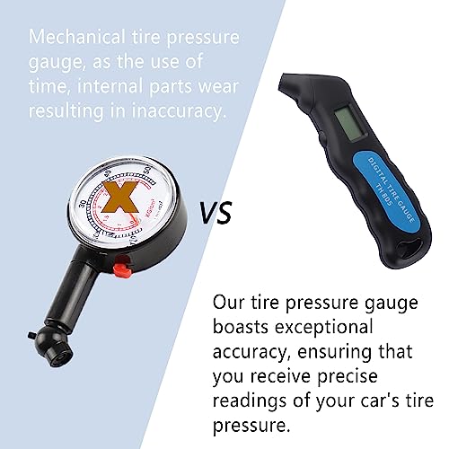 Digital Tire Pressure Gauge,150PSI Portable Digital Air Pressure Gauge with Non-Slip Grip,Universal Car Accessories for Accurate Reading Tire Pressure