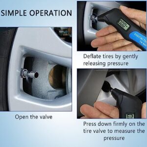 Digital Tire Pressure Gauge,150PSI Portable Digital Air Pressure Gauge with Non-Slip Grip,Universal Car Accessories for Accurate Reading Tire Pressure