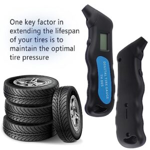 Digital Tire Pressure Gauge,150PSI Portable Digital Air Pressure Gauge with Non-Slip Grip,Universal Car Accessories for Accurate Reading Tire Pressure