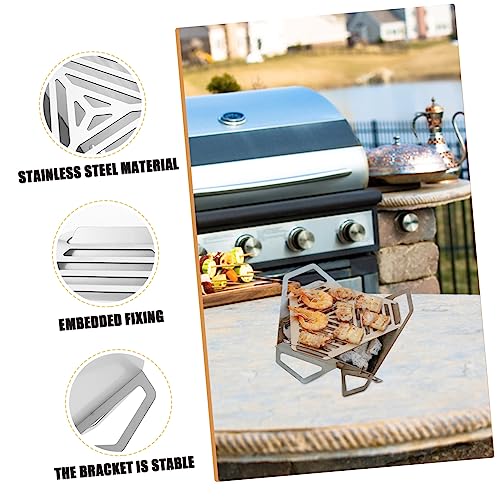 GANAZONO mini grill barbecue cooking stove outdoor barbecue grill picnic stove outdoor kabob grill barbecue rack grilling accessories camping stove picnic supplies Stainless steel charcoal