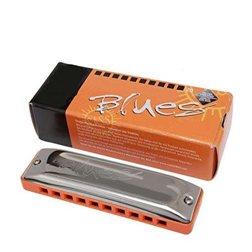 WAAZVXS Harmonica Blues Diatonic 10 Holes 20 Notes Harp Key Of C ABS Comb Stainless Reeds Musical Instruments (Color : Orange)