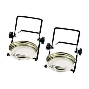jisader 2 pieces stainless steel jar sprouting stands easy to clean with 2 sprouting lids for canning jars, sprouting jar kits for alfalfa beans