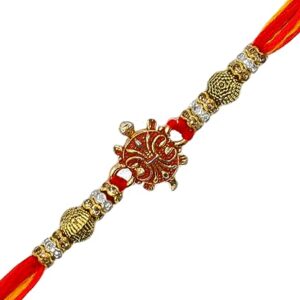 Premium Designer Rakhi for Brother Multicolor Beautiful & Designer Thread Raksha Bandhan Rakhi for Loving Brother Bhai | Rakhi for Small Brother (Lucky Turtle)