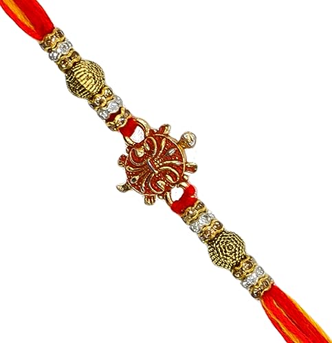 Premium Designer Rakhi for Brother Multicolor Beautiful & Designer Thread Raksha Bandhan Rakhi for Loving Brother Bhai | Rakhi for Small Brother (Lucky Turtle)