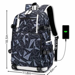 Basketball Player J-Ordan Laptop Multifunctional Backpack Waterproof Travel Backpack Fan Book Bag (B1)