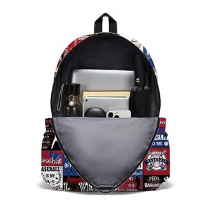 Rovozar Baseball Backpack 17 Inch Sport Laptop Backpack For Adult Men Large Baseball Bags for Travel Hiking Camping Daypack