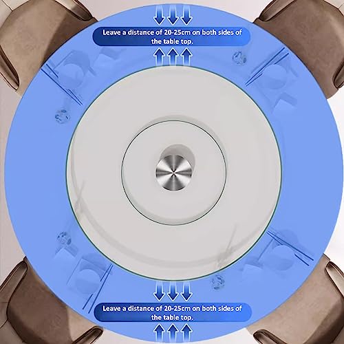 Yesbon Tempered Glass Lazy Susan Round Dining Table Turntable Heavy Duty Rotating Tray Large Tabletop Serving Plate High Load Capacity Transform Your Dining Experience,85cm