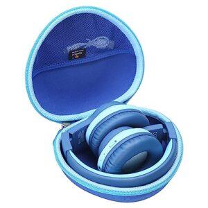 aproca blue hard storage case, for iclever bth12 kids bluetooth headphones