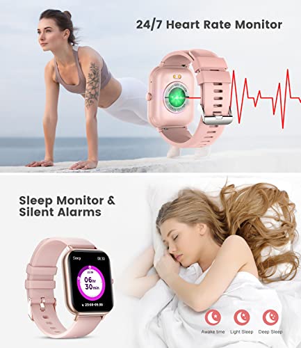 2023 Newest 1.83" Smart Watch for Womens,Answer/Make Calls Fitness Tracker with Heart Rate Sleep Monitor,Step Counter,21 Sports Modes,Activity Trackers Waterproof Smart Watch for Android iOS iPhones